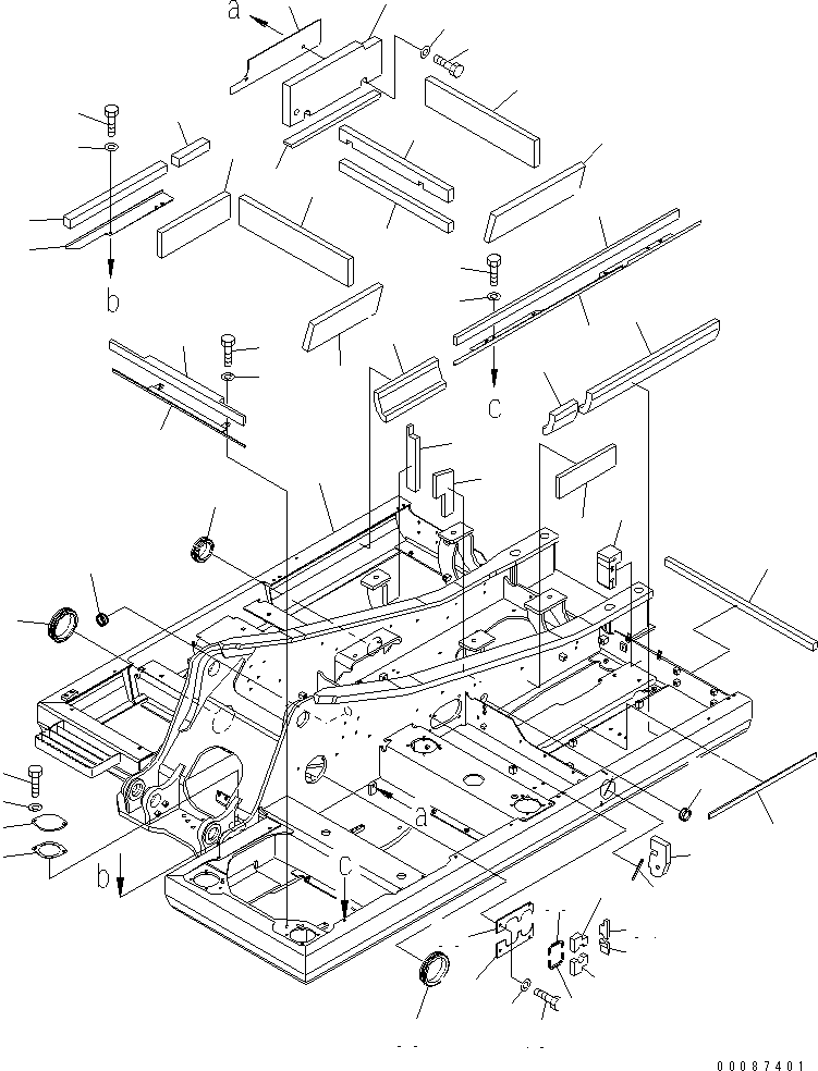 Komatsu parts book diagram for PC160LC-7E0 S/N 20001-UP (TIER 3): REVOLVING FRAME (FOR KAL)(#20102-)