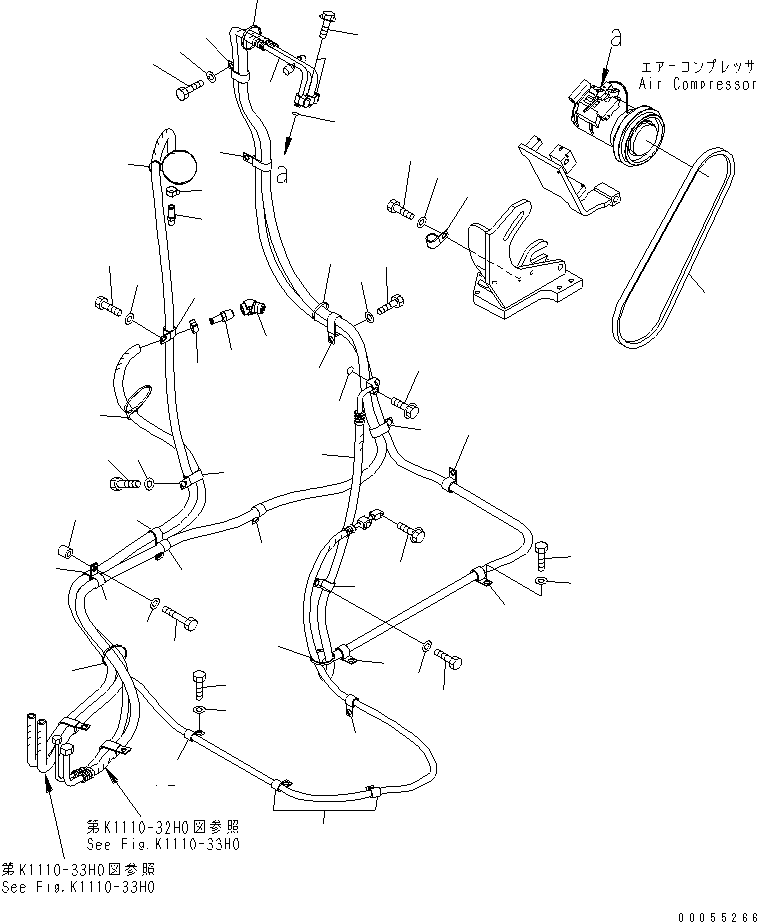 Excavators Komatsu / PC160LC-7E0 S/N 20001-UP (TIER 3)(pc160l1c) / AIR CONDITIONER (HOSE)(210190 : K0700-02H0)