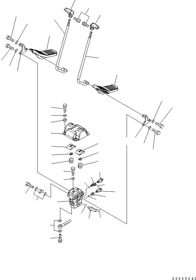 Komatsu parts book diagram for PC160LC-7E0 S/N 20001-UP (TIER 3): FLOOR FRAME (OPERATOR'S CAB) (TRAVEL CONTROL)