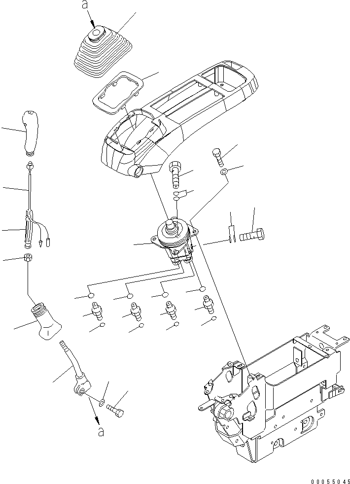 Komatsu parts book diagram for PC160LC-7E0 S/N 20001-UP (TIER 3): FLOOR FRAME (OPERATOR'S CAB) (LEVER AND VALVE) (L.H.) (1 ACTUATOR)