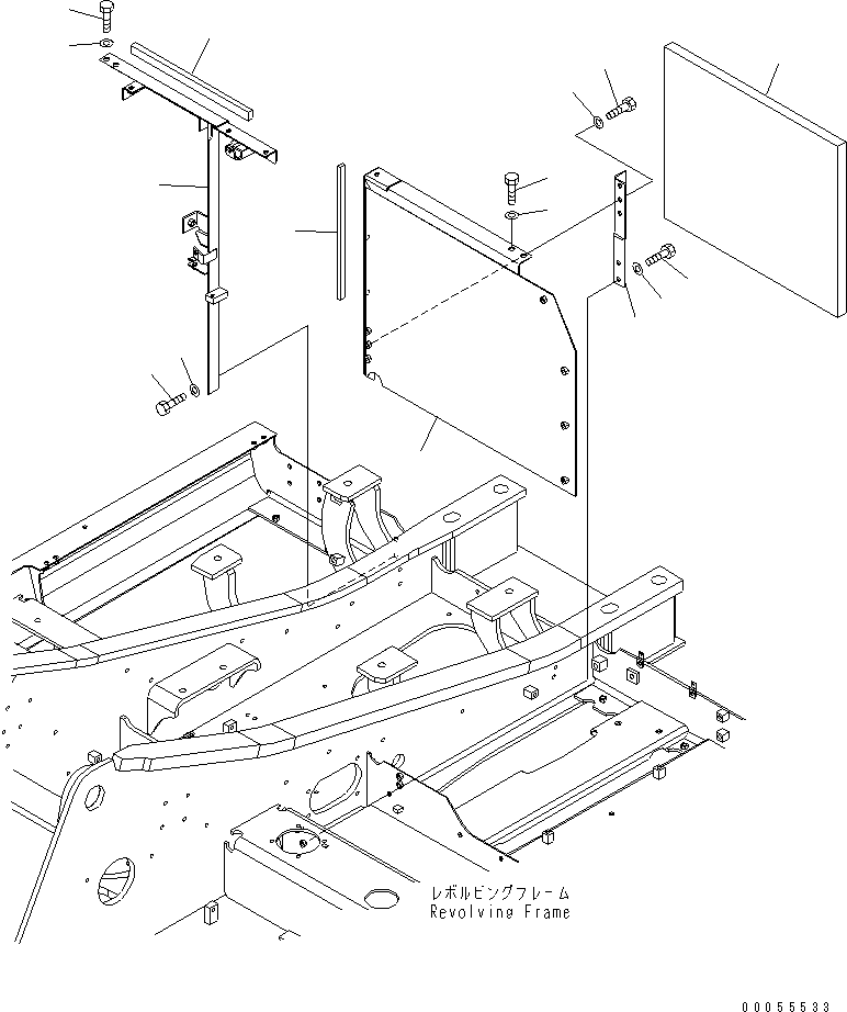 Excavators Komatsu / PC160LC-7E0 S/N 20001-UP (TIER 3)(pc160l1c) / FRAME (MACHINE CAB)(240020 : M1120-01H0)