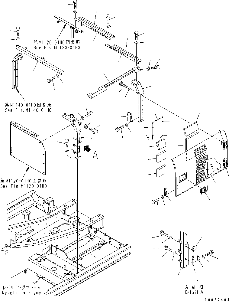 Excavators Komatsu / PC160LC-7E0 S/N 20001-UP (TIER 3)(pc160l1c) / LEFT SIDE DOOR (MACHINE CAB) (WITH PRE-CLEANER)(#20102-)(240040 : M1130-01H2)