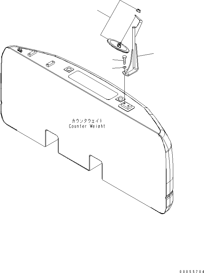 Excavators Komatsu / PC160LC-7E0 S/N 20001-UP (TIER 3)(pc160l1c) / REAR VIEW MIRROR (FOR COUNTER WEIGHT)(240200 : M1430-01H0)