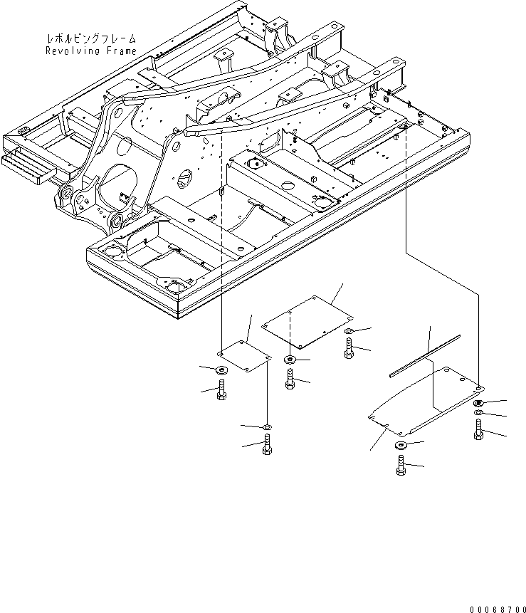 Excavators Komatsu / PC160LC-7E0 S/N 20001-UP (TIER 3)(pc160l1c) / UNDER COVER (REVOLVING FRAME) (2/2)(240250 : M1810-02H0)