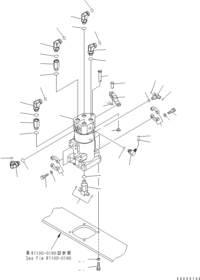 Excavators Komatsu / PC160LC-7E0 S/N 20001-UP (TIER 3)(pc160l1c) / SWIVEL JOINT (CONNECTING PARTS)(270040 : N1310-01H0)