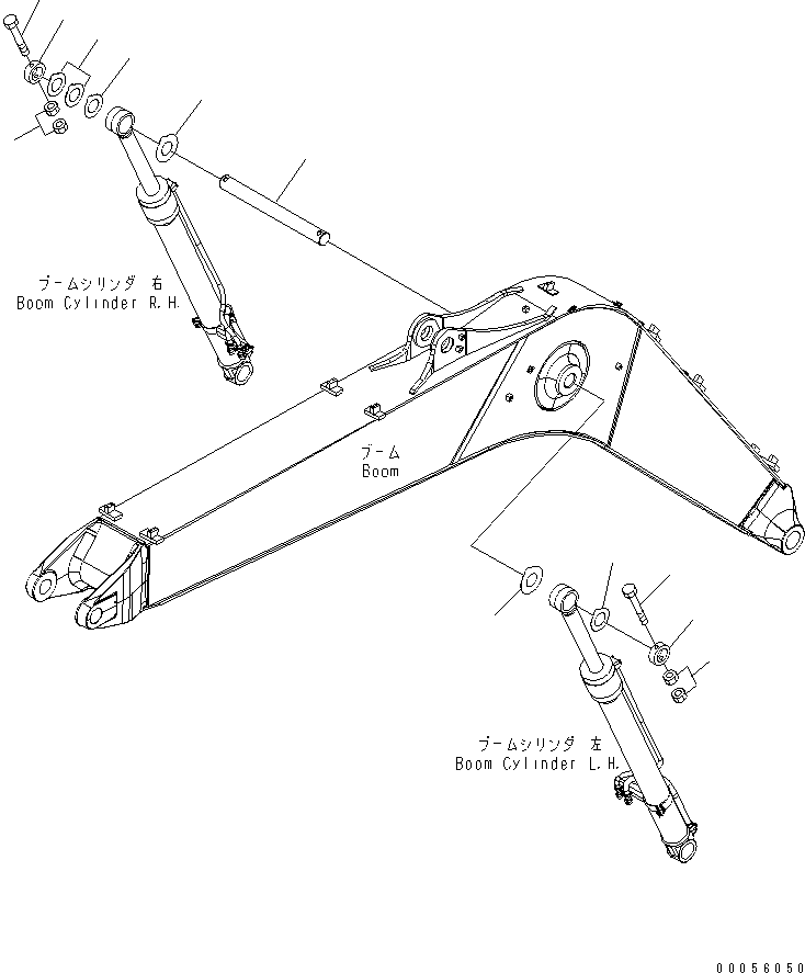 Komatsu parts book diagram for PC160LC-7E0 S/N 20001-UP (TIER 3): BOOM CYLINDER TOP PIN