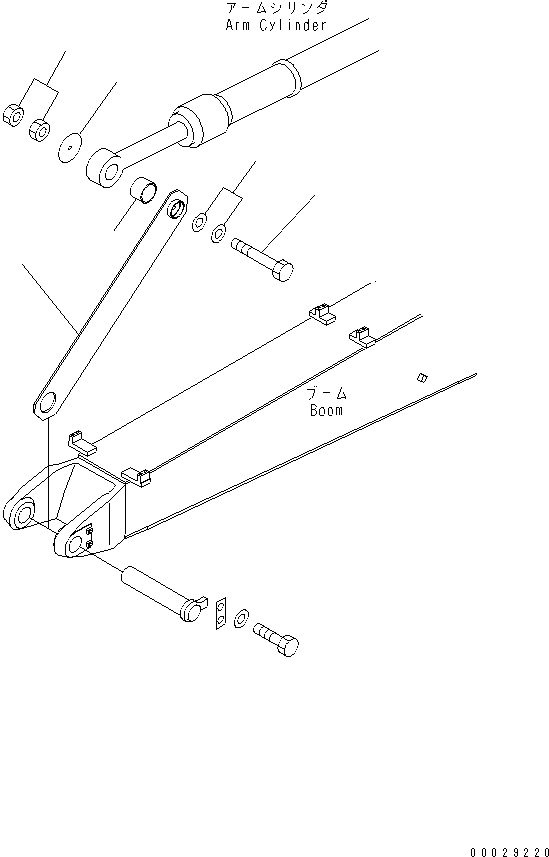 Komatsu parts book diagram for PC160LC-7E0 S/N 20001-UP (TIER 3): ARM LESS LINK
