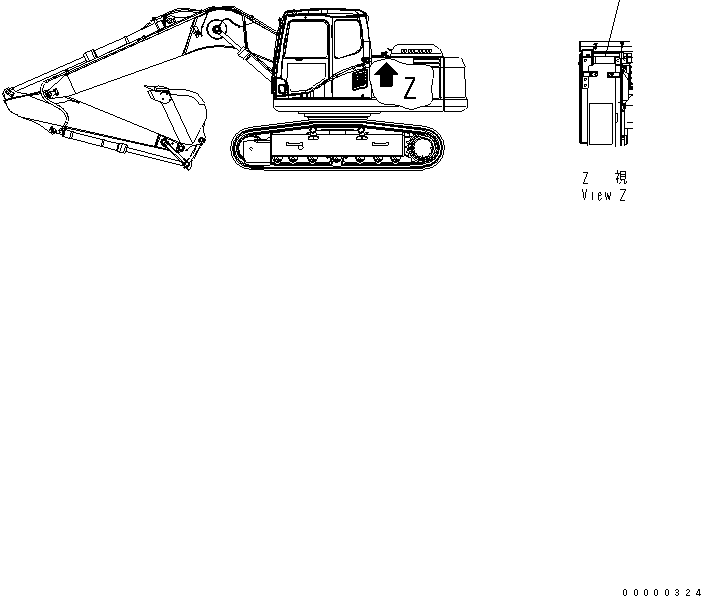 Komatsu parts book diagram for PC160LC-7E0 S/N 20001-UP (TIER 3): PLATE (AIR CLEANER ? DOUBLE ELEMENT) (ENGLISH)