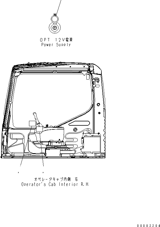 Komatsu parts book diagram for PC160LC-7E0 S/N 20001-UP (TIER 3): PLATE (12V POWER SOURCE) (FOR BREAKER KIT)