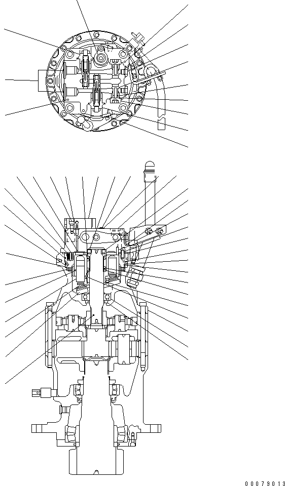Excavators Komatsu / PC160LC-7E0 S/N 20001-UP (TIER 3)(pc160l1c) / SWING MOTOR AND MACHINERY (2/3)(480080 : Y1260-02H0)