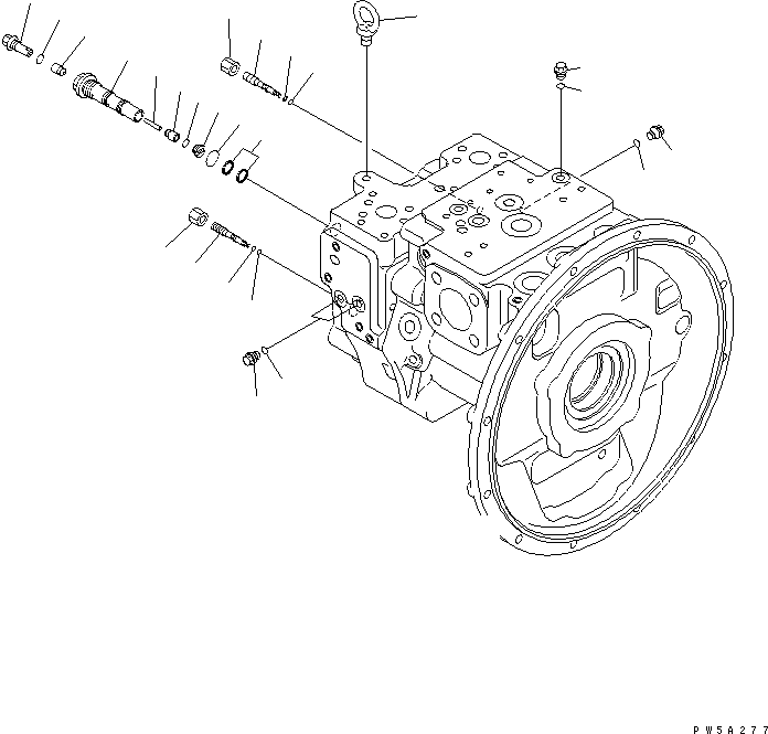 Excavators Komatsu / PC160LC-7E0 S/N 20001-UP (TIER 3)(pc160l1c) / MAIN PUMP (3/9)(480170 : Y1600-03A0)