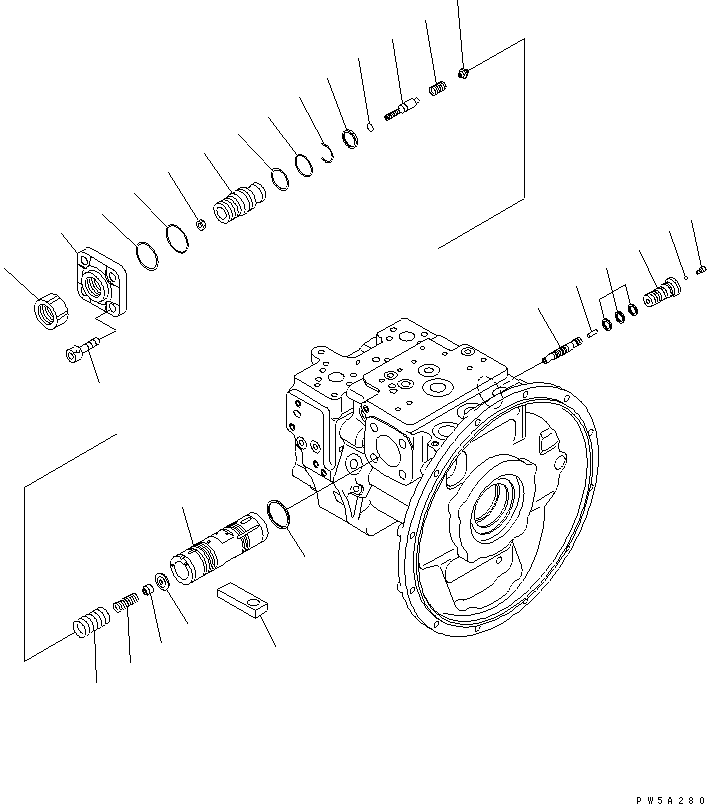 Komatsu parts book diagram for PC160LC-7E0 S/N 20001-UP (TIER 3): MAIN PUMP (6/9)