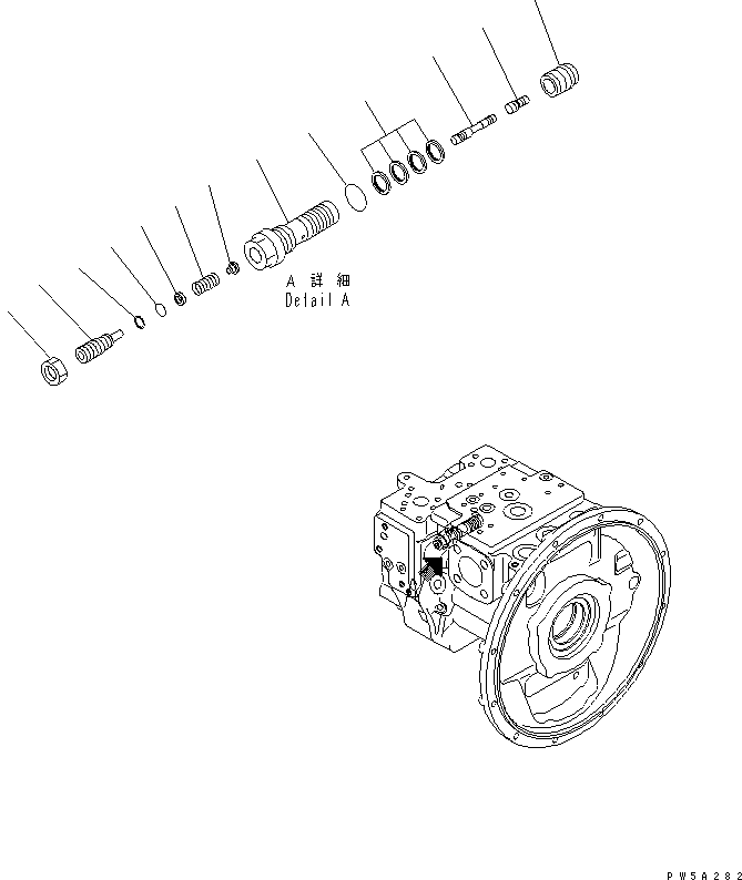 Excavators Komatsu / PC160LC-7E0 S/N 20001-UP (TIER 3)(pc160l1c) / MAIN PUMP (8/9)(480220 : Y1600-08A0)