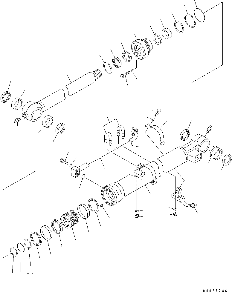 Excavators Komatsu / PC160LC-7E0 S/N 20001-UP (TIER 3)(pc160l1c) / BUCKET CYLINDER(480260 : Y1620-41A0)