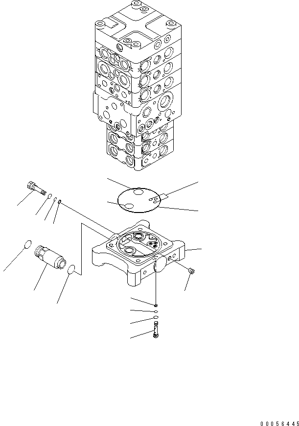 Excavators Komatsu / PC160LC-7E0 S/N 20001-UP (TIER 3)(pc160l1c) / MAIN VALVE (6-VALVE) (12/25)(480420 : Y1660-12A0)