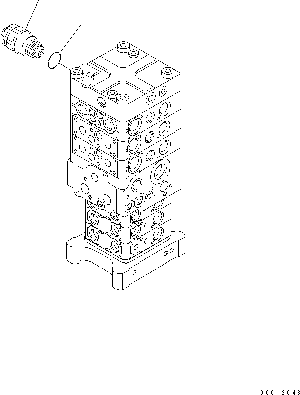 Komatsu parts book diagram for PC160LC-7E0 S/N 20001-UP (TIER 3): MAIN VALVE (6-VALVE) (15/26) (WITH ARM LOCK VALVE)