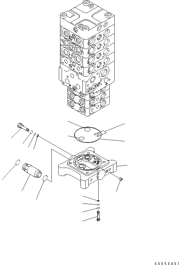 Excavators Komatsu / PC160LC-7E0 S/N 20001-UP (TIER 3)(pc160l1c) / MAIN VALVE (7-VALVE) (12/28)(480930 : Y1662-12A0)
