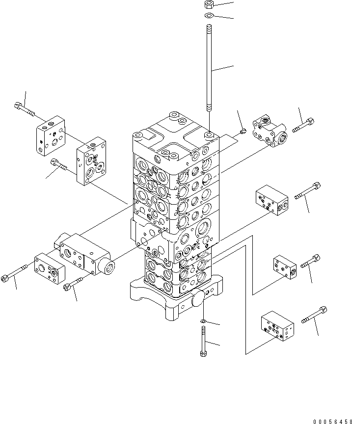 Excavators Komatsu / PC160LC-7E0 S/N 20001-UP (TIER 3)(pc160l1c) / MAIN VALVE (7-VALVE) (13/28)(480940 : Y1662-13A0)
