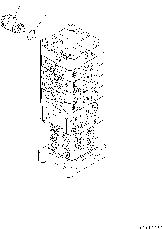 Excavators Komatsu / PC160LC-7E0 S/N 20001-UP (TIER 3)(pc160l1c) / MAIN VALVE (7-VALVE) (15/28)(480960 : Y1662-15A0)