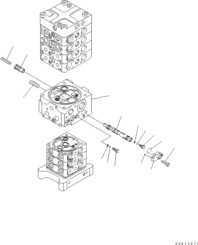 Excavators Komatsu / PC160LC-7E0 S/N 20001-UP (TIER 3)(pc160l1c) / MAIN VALVE (7-VALVE) (6/29) (WITH ARM LOCK VALVE)(481150 : Y1662-36A0)