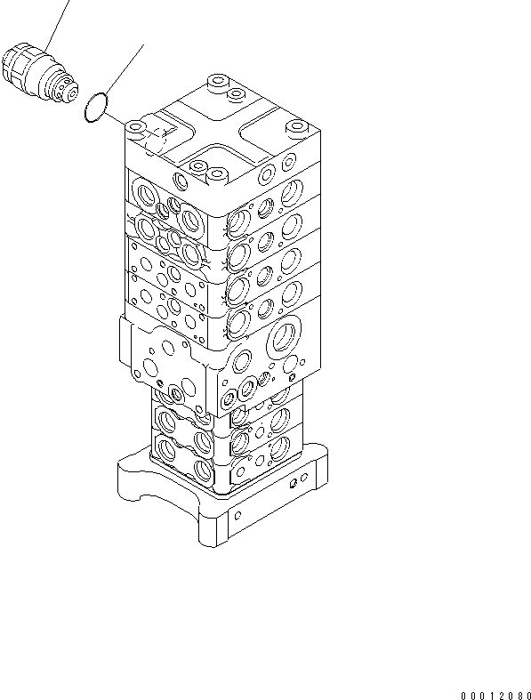 Excavators Komatsu / PC160LC-7E0 S/N 20001-UP (TIER 3)(pc160l1c) / MAIN VALVE (7-VALVE) (15/29) (WITH ARM LOCK VALVE)(481240 : Y1662-45A0)