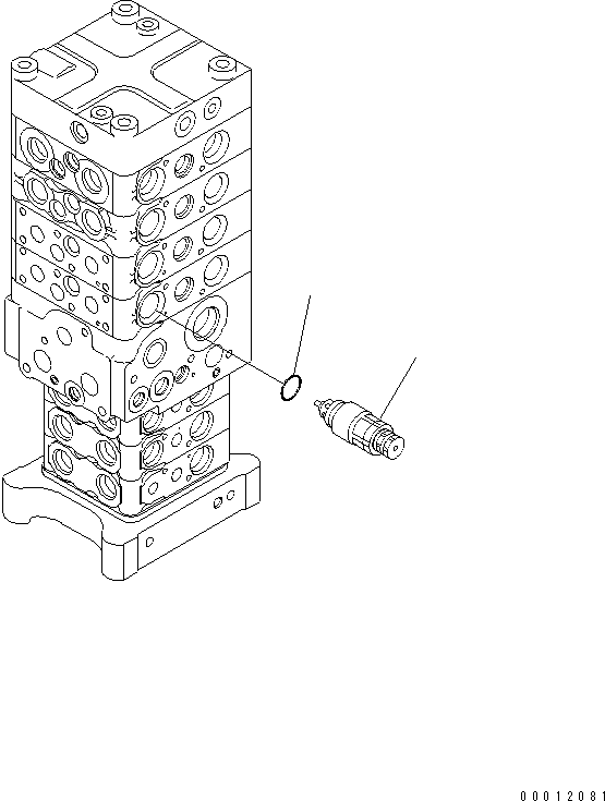 Excavators Komatsu / PC160LC-7E0 S/N 20001-UP (TIER 3)(pc160l1c) / MAIN VALVE (7-VALVE) (16/29) (WITH ARM LOCK VALVE)(481250 : Y1662-46A0)