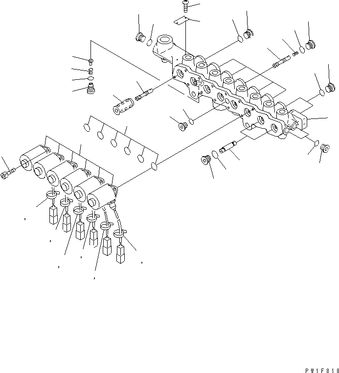 Excavators Komatsu / PC160LC-7E0 S/N 20001-UP (TIER 3)(pc160l1c) / SOLENOID VALVE (INNER PARTS)(481510 : Y1860-01H0)
