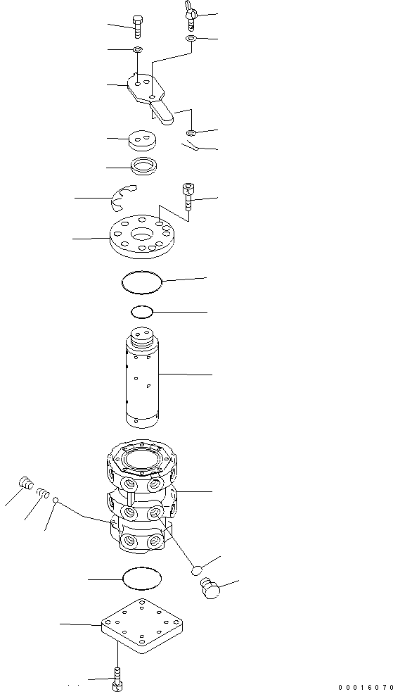 Komatsu parts book diagram for PC160LC-7E0 S/N 20001-UP (TIER 3): MULTI VALVE (2 WAY)