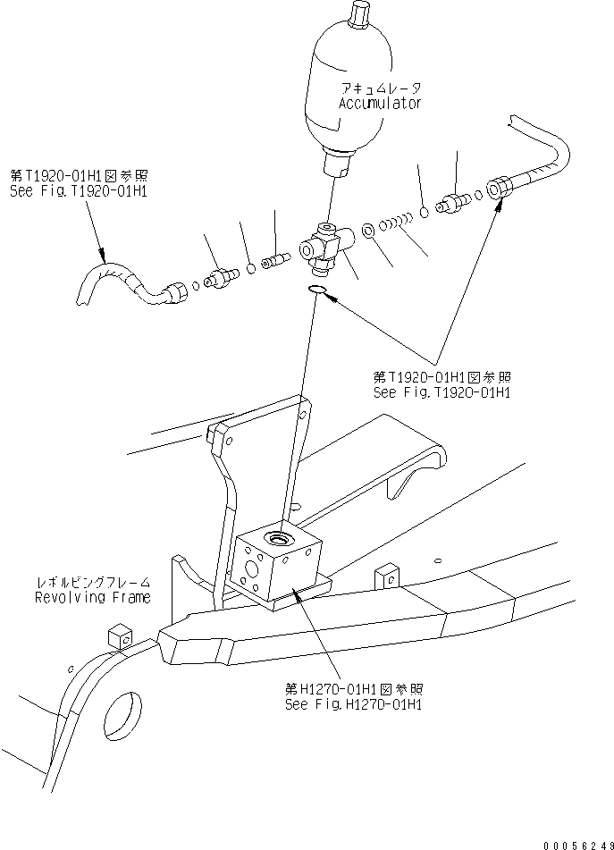 Excavators Komatsu / PC160LC-7E0 S/N 20001-UP (TIER 3)(pc160l1c) / VALVE (FOR ACCUMULATOR) (WITH BREAKER PIPING)(#20001-20111)(481540 : Y1970-01H0)