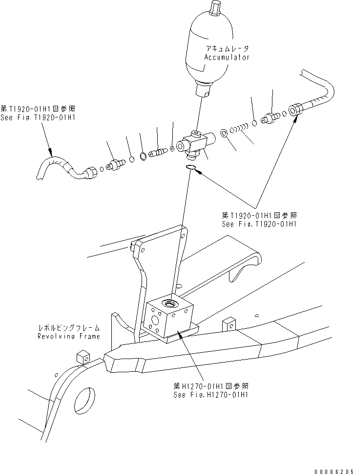 Excavators Komatsu / PC160LC-7E0 S/N 20001-UP (TIER 3)(pc160l1c) / VALVE (FOR ACCUMULATOR) (WITH BREAKER PIPING)(#20112-)(481550 : Y1970-01H0A)