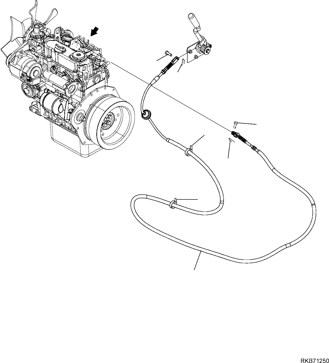 Excavators Komatsu / PC16R-3 S/N F60003 AND UP(pc16r3) / FUEL CONTROL LEVER (2/2)(E-4015 : 4015)