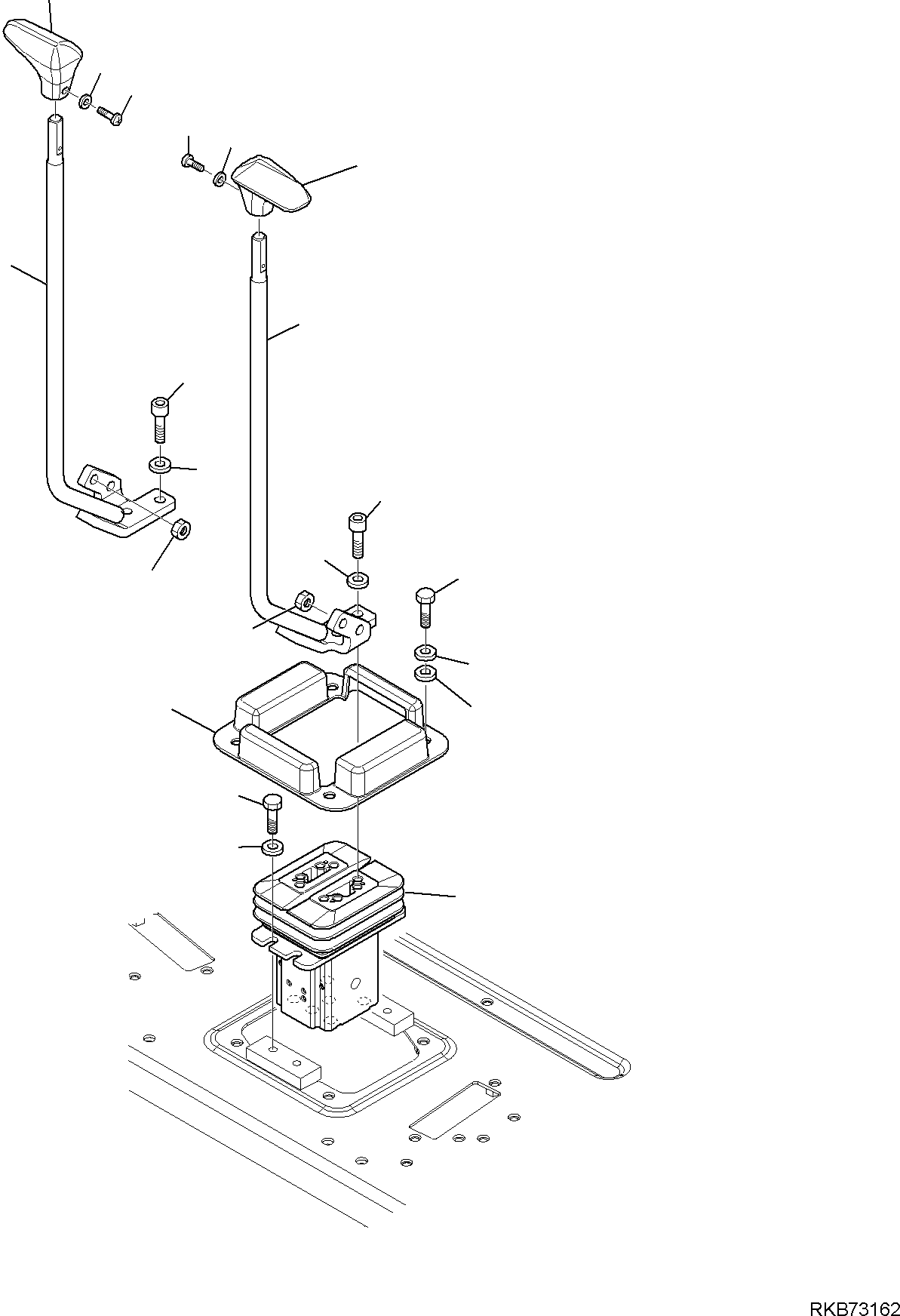 Excavators Komatsu / PC16R-3 S/N F60003 AND UP(pc16r3) / TRAVEL CONTROL LEVER(E-4100 : 4100)