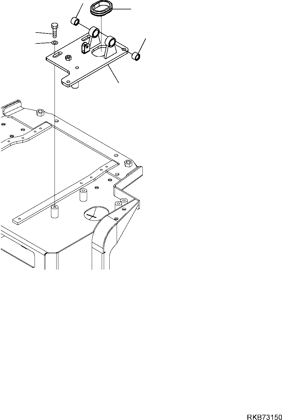 Excavators Komatsu / PC16R-3 S/N F60003 AND UP(pc16r3) / L.H. PPC VALVE SUPPORT (2/2)(E-4210 : 4210)
