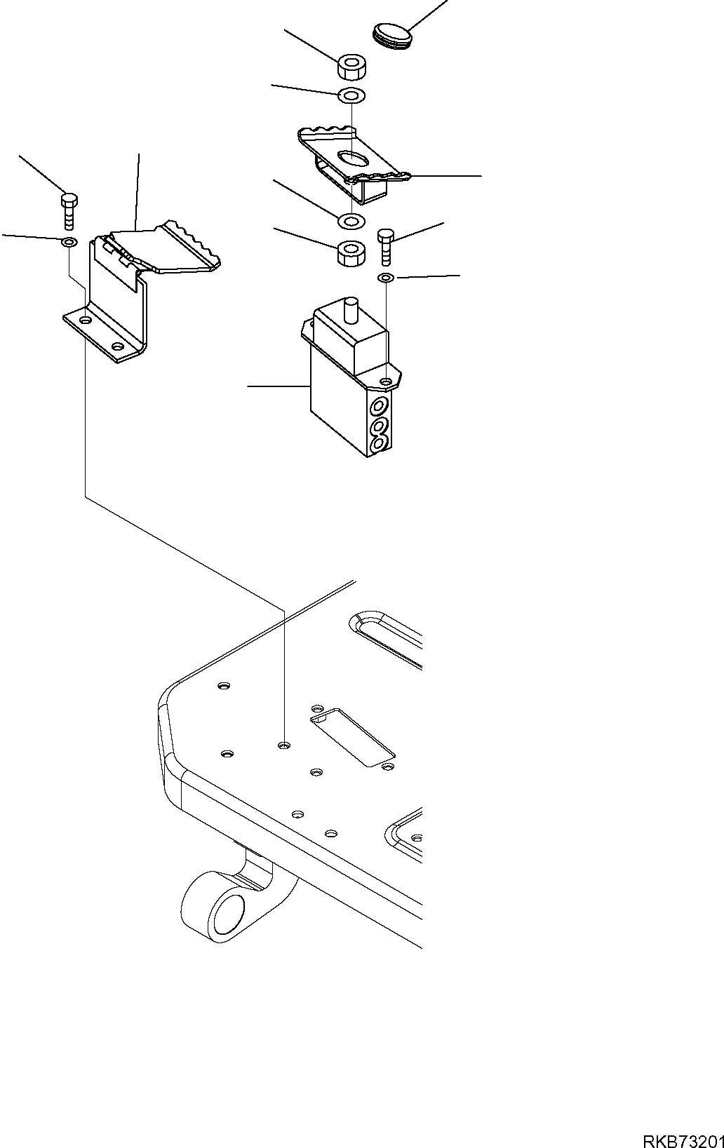 Excavators Komatsu / PC16R-3 S/N F60003 AND UP(pc16r3) / BOOM SWING CONTROL PEDAL(E-4250 : 4250)