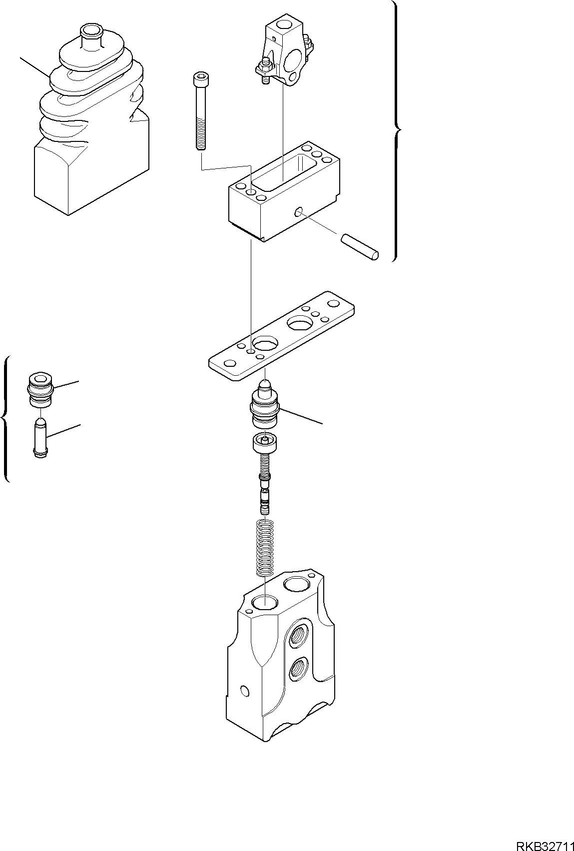 Excavators Komatsu / PC16R-3 S/N F60003 AND UP(pc16r3) / PPC VALVE (BLADE)(G-6250 : 6250)