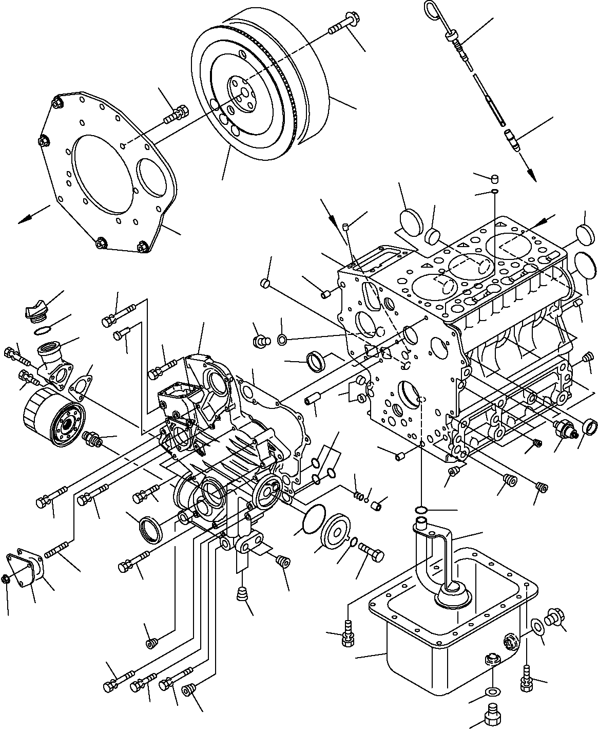 Excavators Komatsu / PC16R-2 S/N F00003-Up(pc16r_2) / CYLINDER BLOCK AND OIL PAN(A-0030 : 0201)