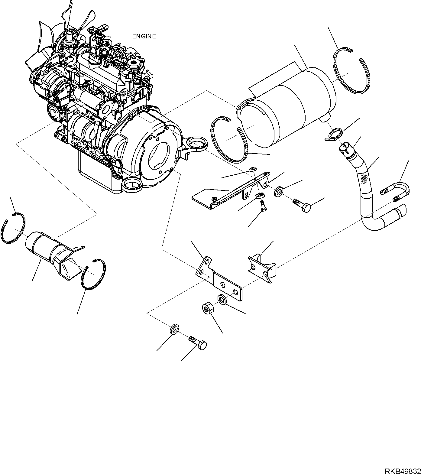 Excavators Komatsu / PC16R-2 S/N F00003-Up(pc16r_2) / MUFFLER(B-0040 : 1150)