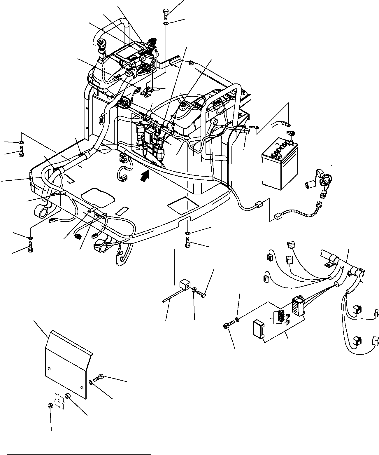 Excavators Komatsu / PC16R-2 S/N F00003-Up(pc16r_2) / ELECTRICAL SYSTEM (PLATFORM) (FOR HS VERSION)(B-0101 : 1491)