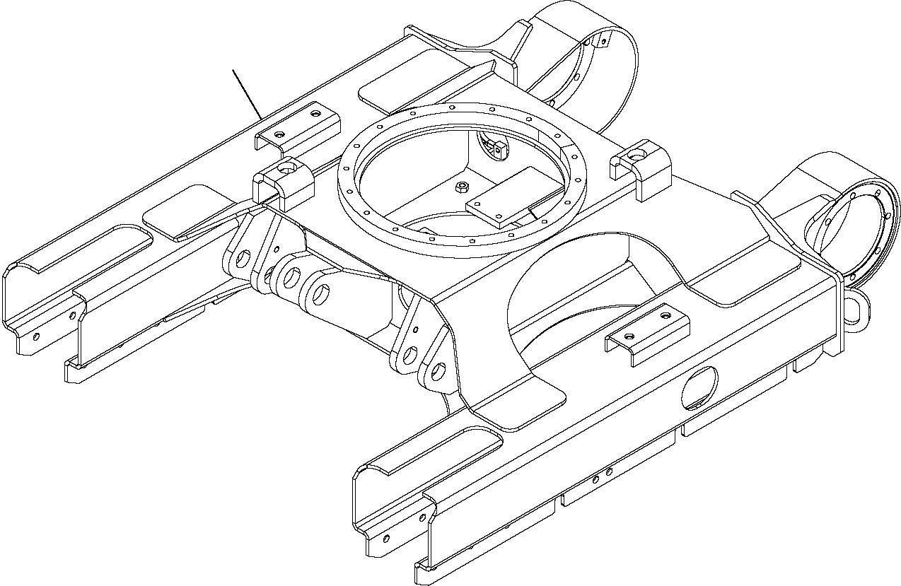 Excavators Komatsu / PC16R-2 S/N F00003-Up(pc16r_2) / TRACK FRAME(D-0010 : 3000)