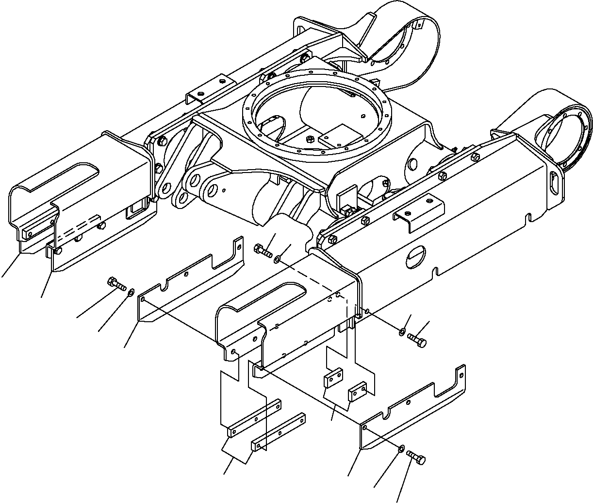 Excavators Komatsu / PC16R-2 S/N F00003-Up(pc16r_2) / TRACK GUARD (FOR STEEL SHOE)(D-0040 : 3010)