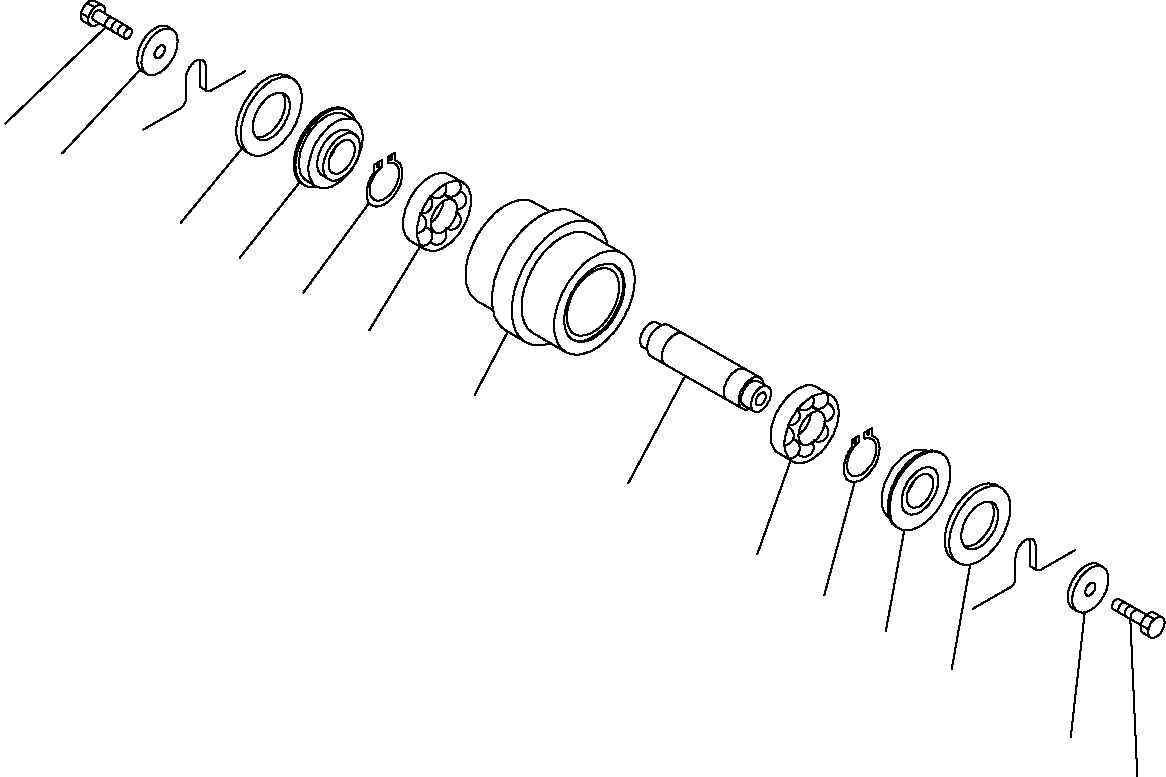 Excavators Komatsu / PC16R-2 S/N F00003-Up(pc16r_2) / TRACK ROLLER (FOR RUBBER SHOE)(D-0130 : 3300)