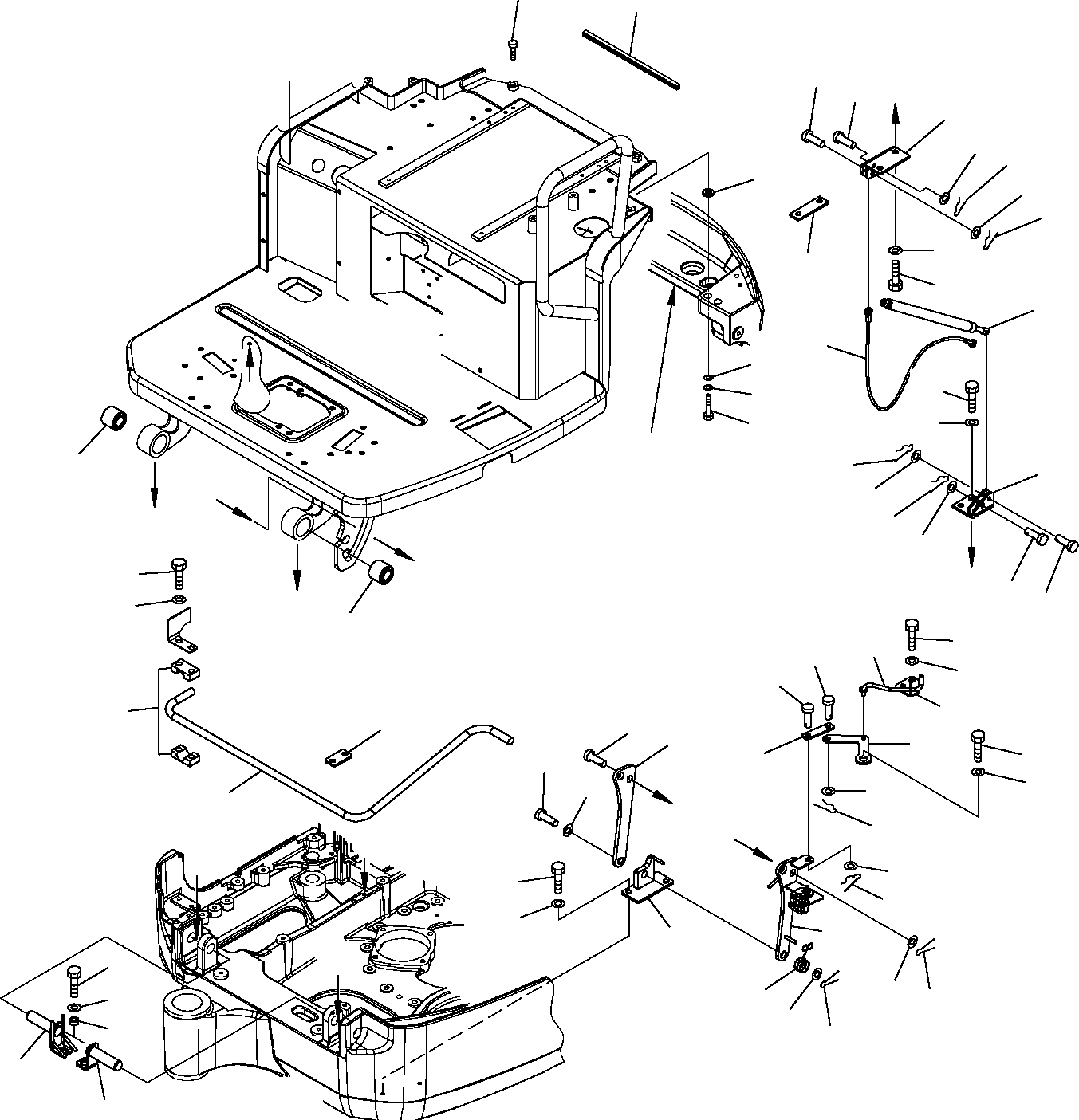 Excavators Komatsu / PC16R-2 S/N F00003-Up(pc16r_2) / PLATFORM FIXING (FOR CANOPY)(F-0070 : 5100)