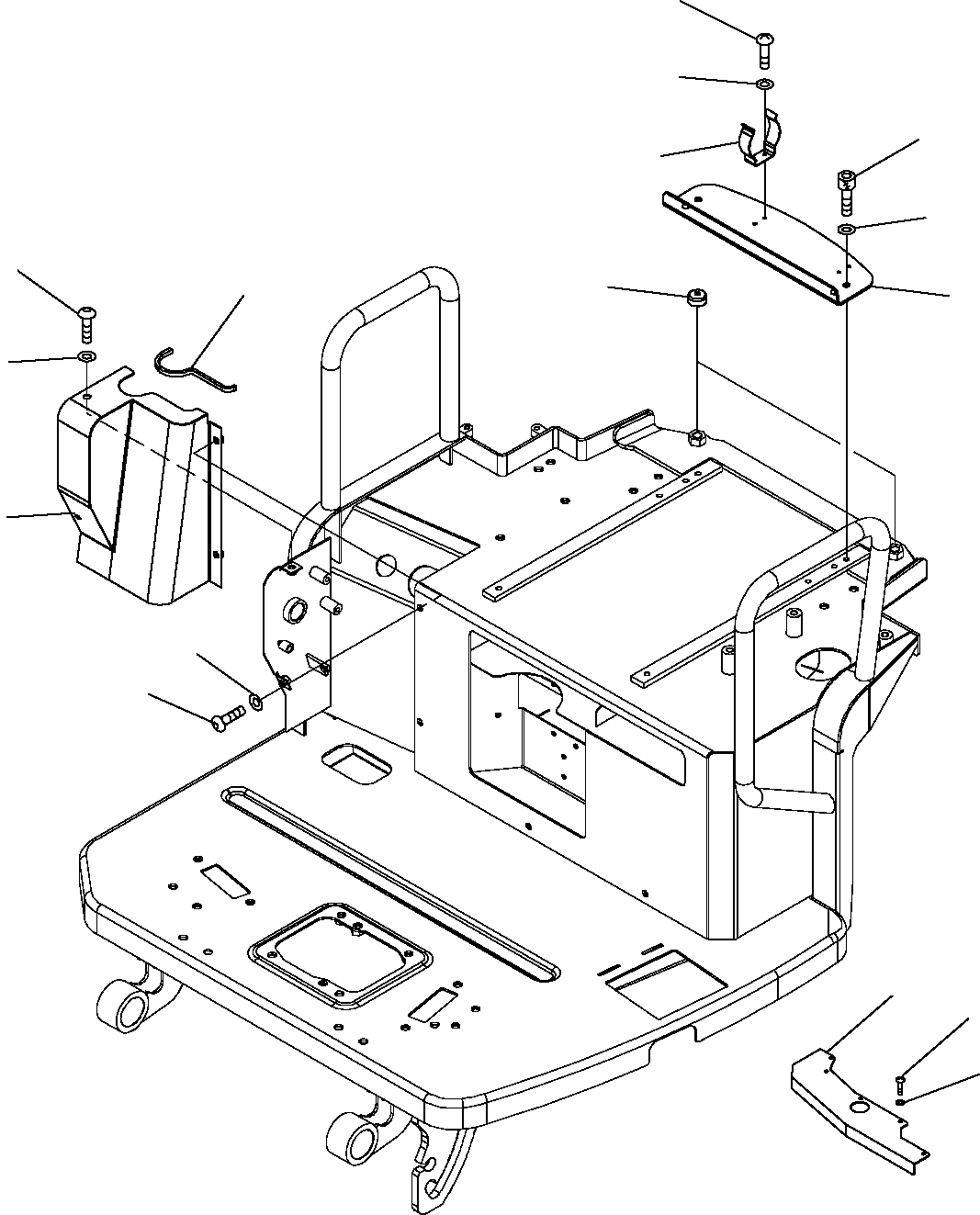 Excavators Komatsu / PC16R-2 S/N F00003-Up(pc16r_2) / PLATFORM COVER (FOR CANOPY)(F-0090 : 5125)