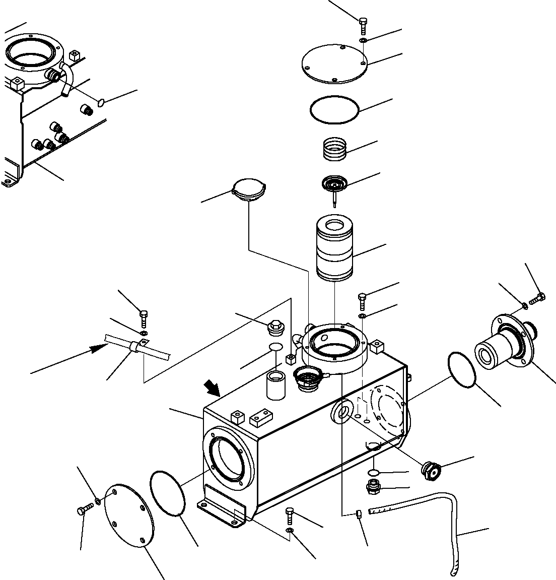 Excavators Komatsu / PC16R-2 S/N F00003-Up(pc16r_2) / HYDRAULIC OIL TANK(G-0010 : 6000)