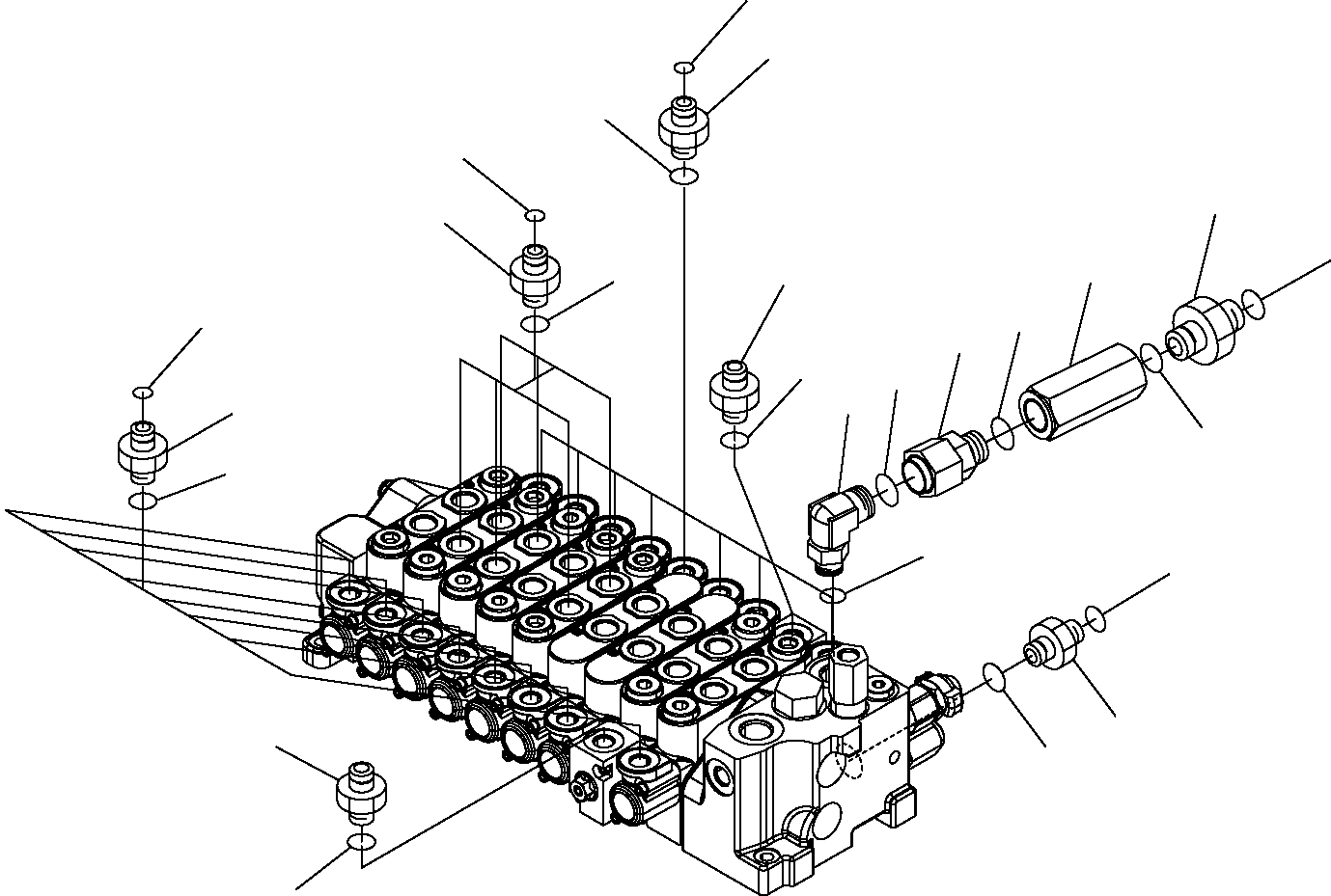 Excavators Komatsu / PC16R-2 S/N F00003-Up(pc16r_2) / CONTROL VALVE (CONNECTING PARTS) (2/2)(G-0080 : 6302)