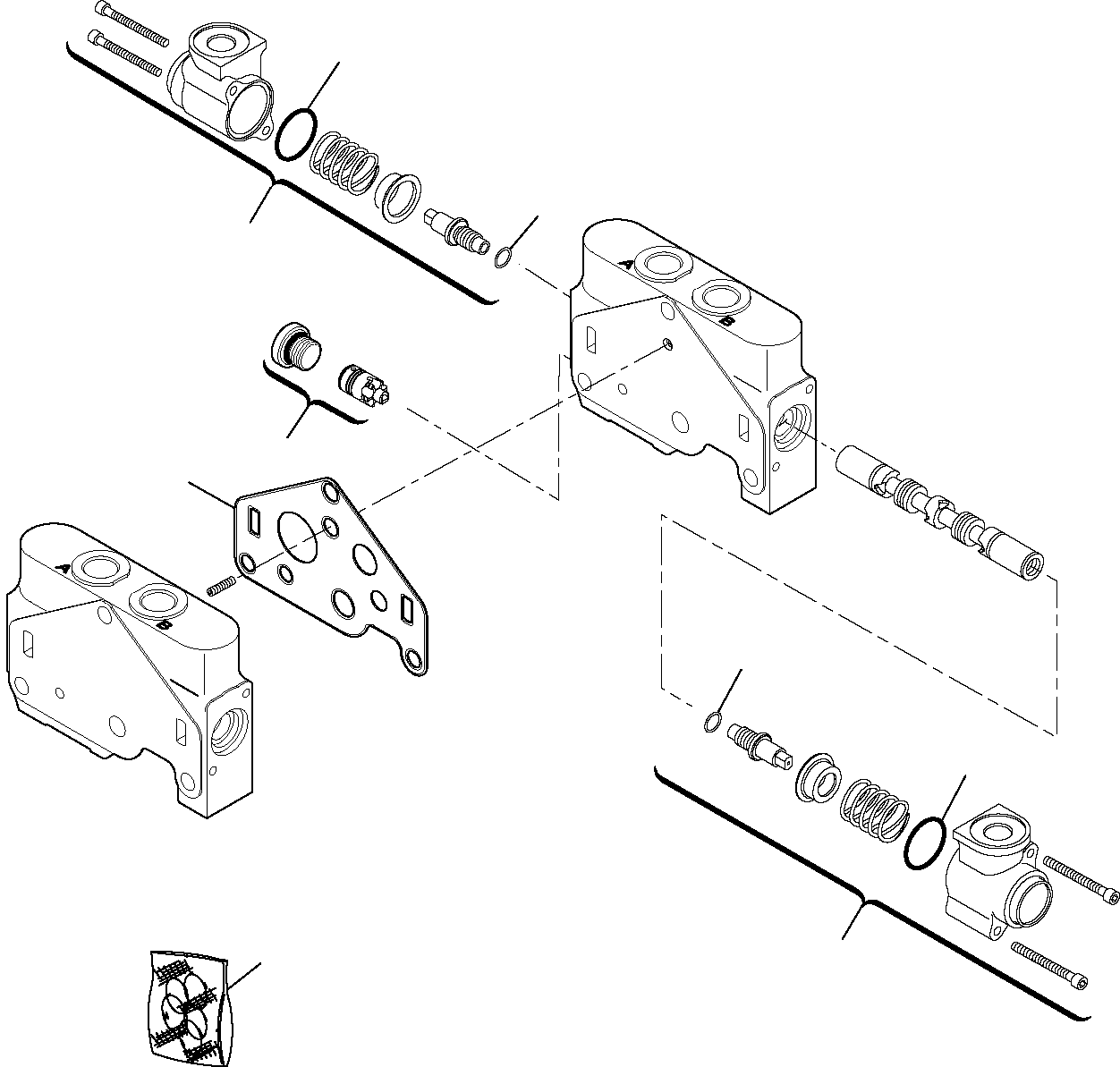 Excavators Komatsu / PC16R-2 S/N F00003-Up(pc16r_2) / CONTROL VALVE (4/11)(G-0120 : 6310)