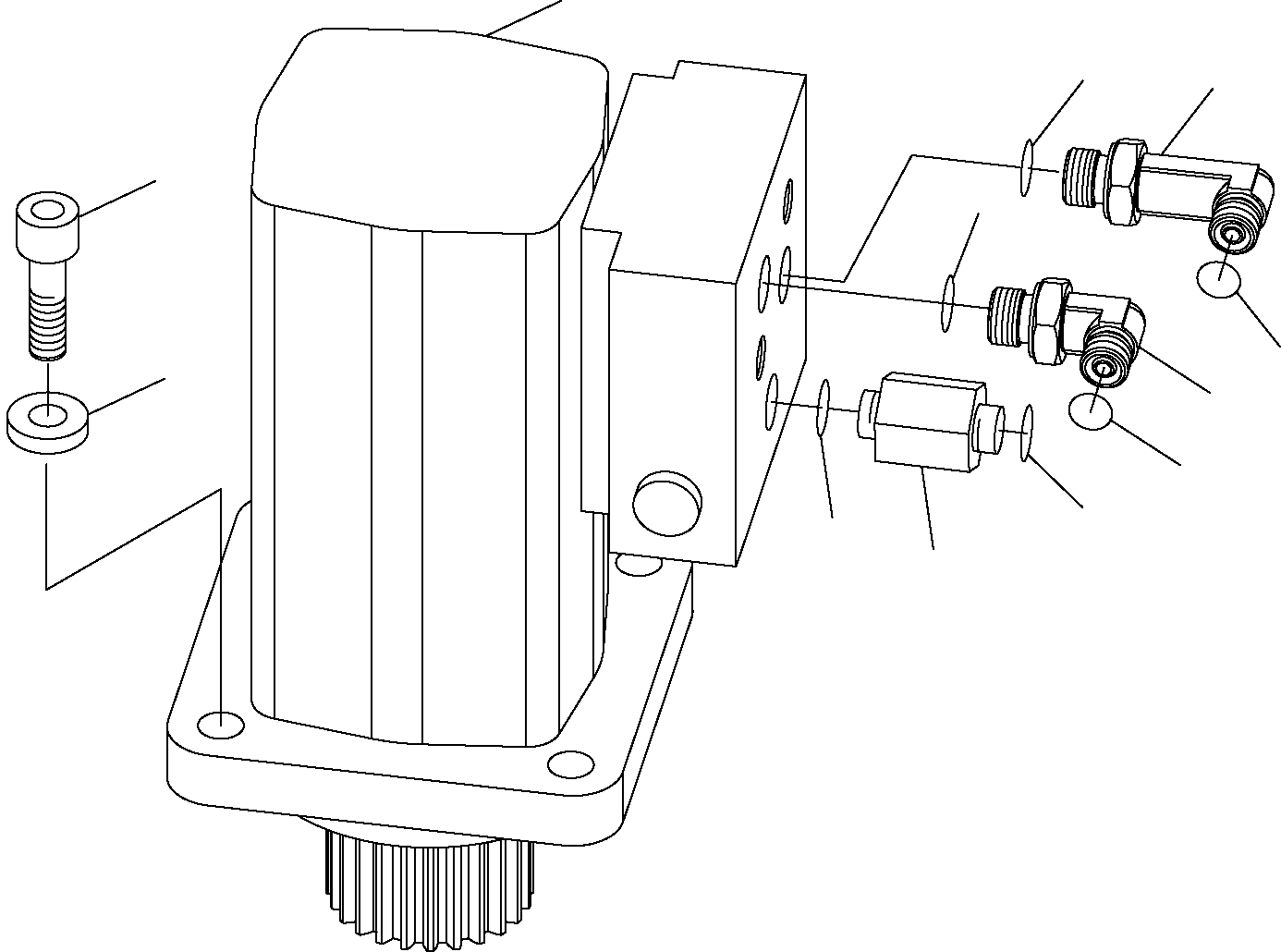 Excavators Komatsu / PC16R-2 S/N F00003-Up(pc16r_2) / SWING MOTOR (MOUNTING)(G-0270 : 6460)