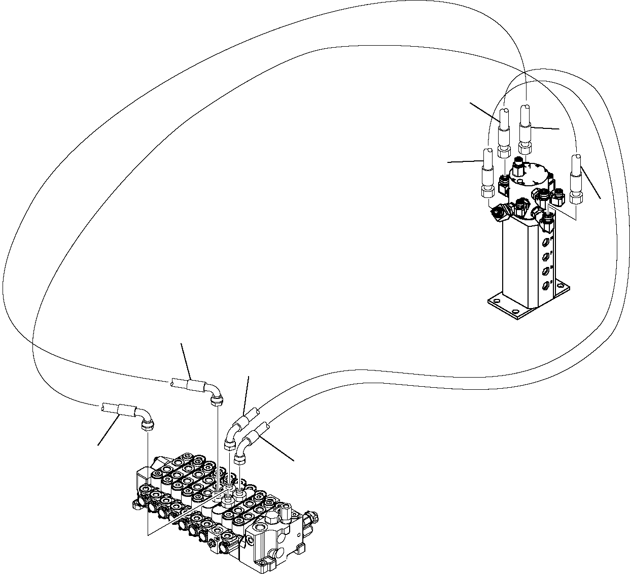 Excavators Komatsu / PC16R-2 S/N F00003-Up(pc16r_2) / HYDRAULIC PIPING (TRAVEL MOTOR LINE) (FOR VARIABLE GAUGE UNDERCARRIAGE(G-0440 : 6615)