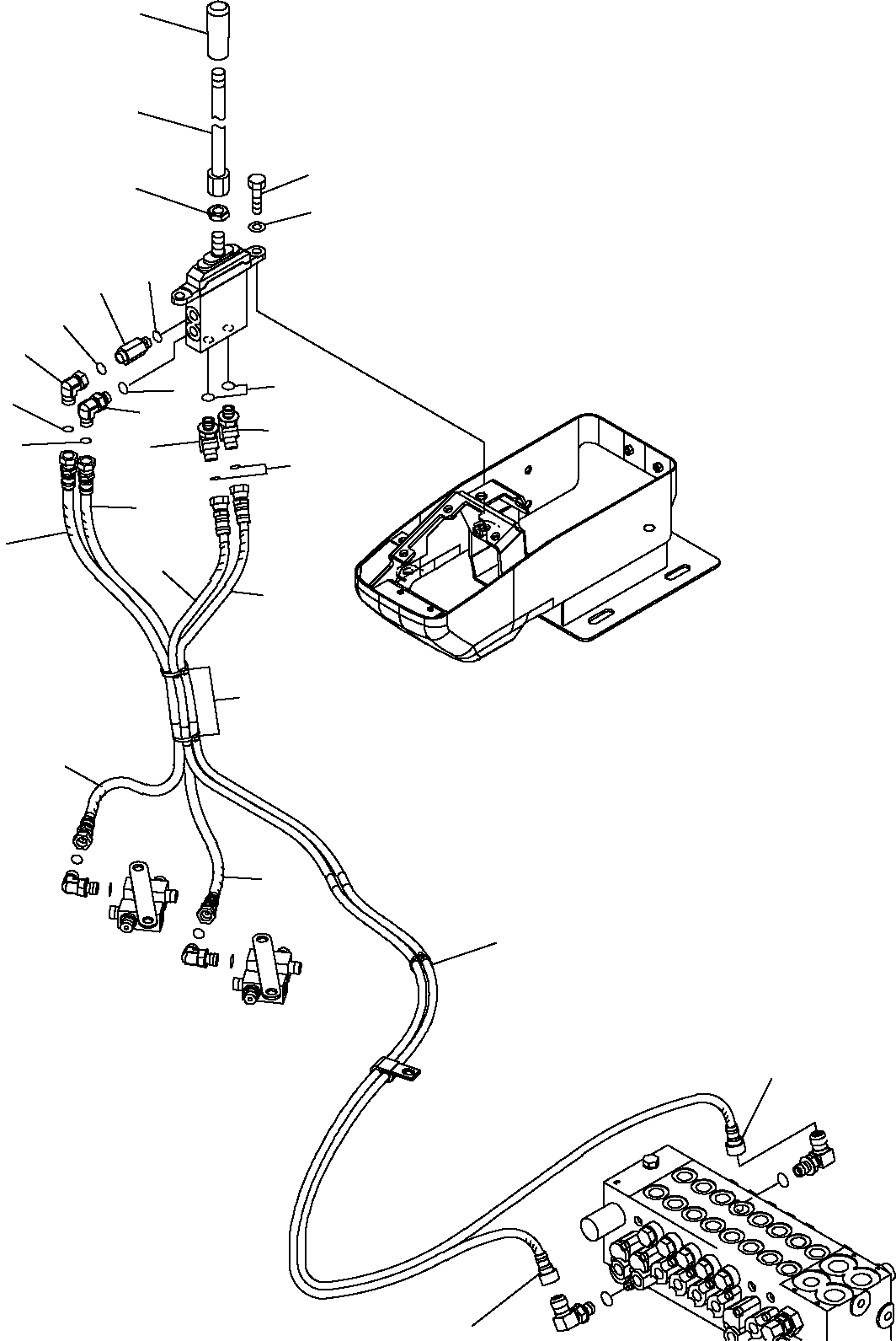 Excavators Komatsu / PC16R-2 S/N F00003-Up(pc16r_2) / HYDRAULIC PIPING (BLADE LINE)(G-0500 : 6750)