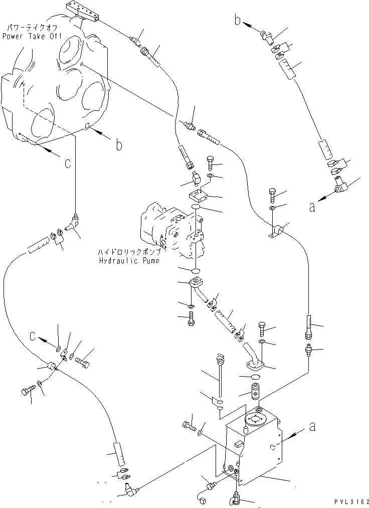 Excavators Komatsu / PC1800-6 S/N 10001-UP(pc1800-c) / POWER TAKE OFF (PIPING) (SUCTION AND RETURN LINE)(#10001-10999)(030110 : B0600-02A0)